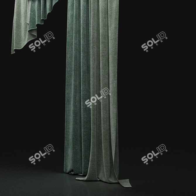 Professional 3D Curtain Model: Photorealistic Visualization Solution 3D model image 3