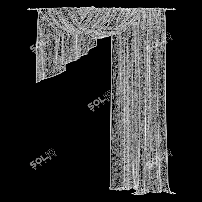 Professional 3D Curtain Model: Photorealistic Visualization Solution 3D model image 4