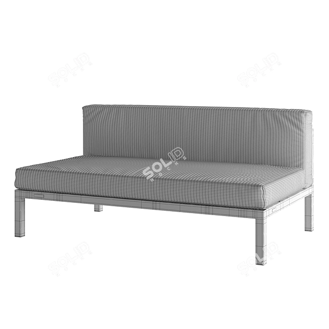 Stylish Legardo MEZZO Sofa 3D model image 4