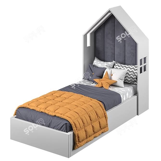 Cozy House Baby Bed 3D model image 2