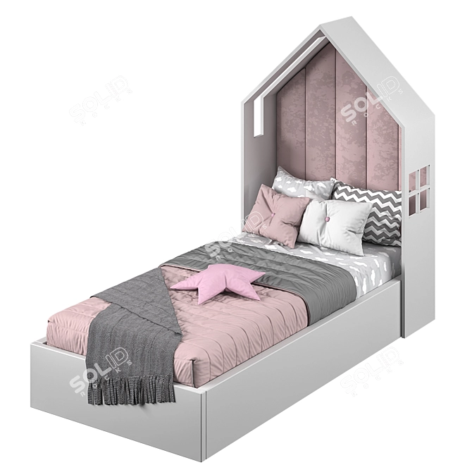 Cozy House Baby Bed 3D model image 3