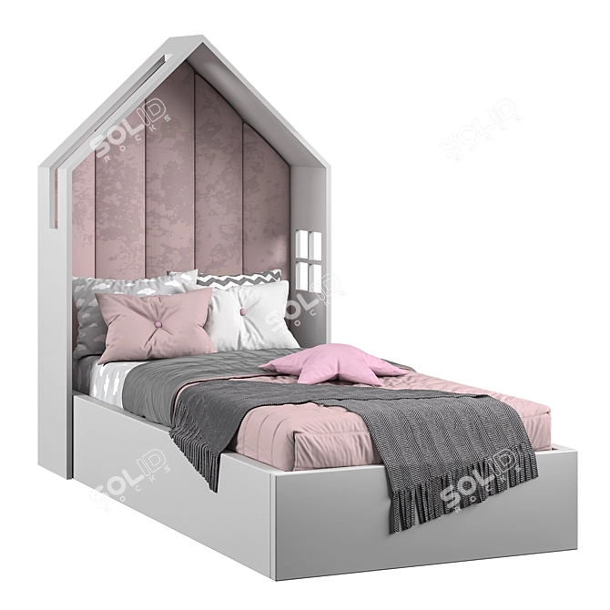 Cozy House Baby Bed 3D model image 6