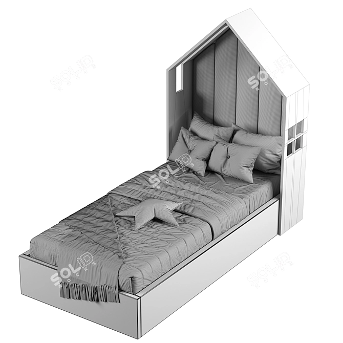 Cozy House Baby Bed 3D model image 9