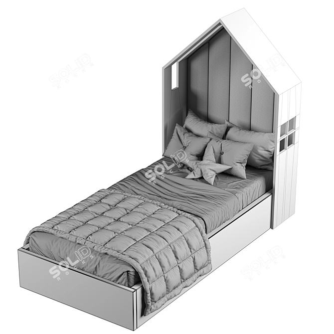 Cozy House Baby Bed 3D model image 10