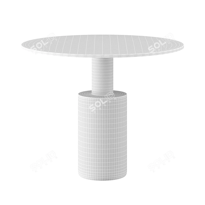 Contemporary White Marble Nimbus Table 3D model image 2