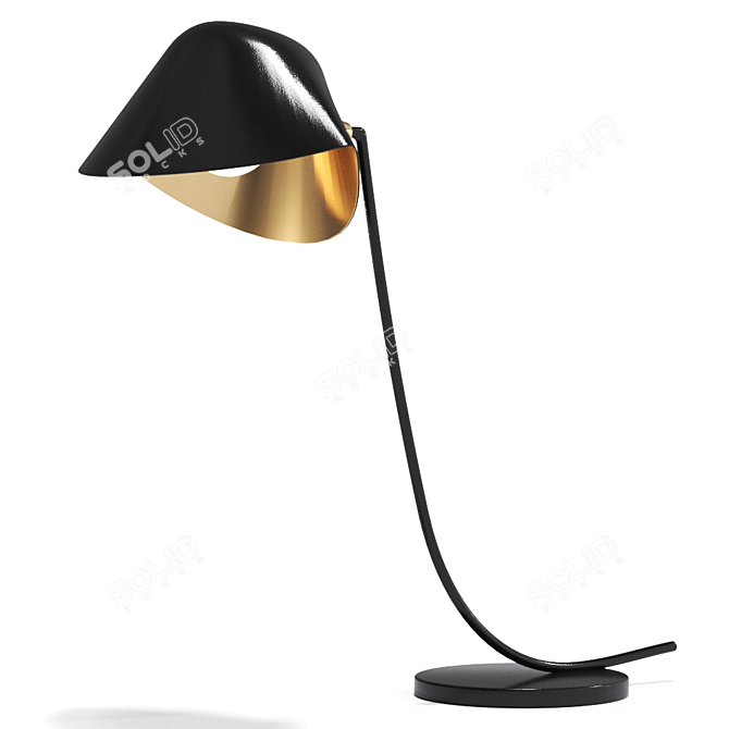 Serge Mouille Desk Lamp 3D model image 2