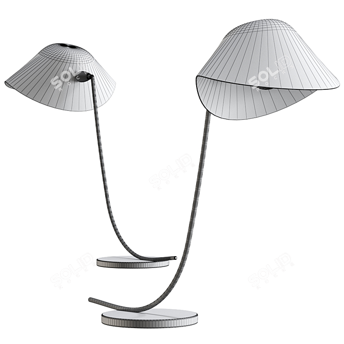 Serge Mouille Desk Lamp 3D model image 3