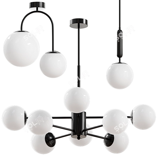 Anouk 3-in-1 Viokef Chandelier 3D model image 1