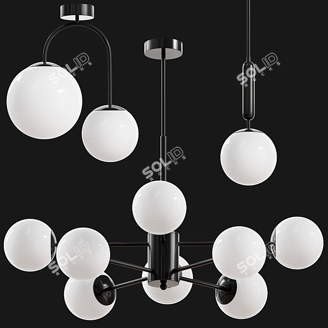 Anouk 3-in-1 Viokef Chandelier 3D model image 2