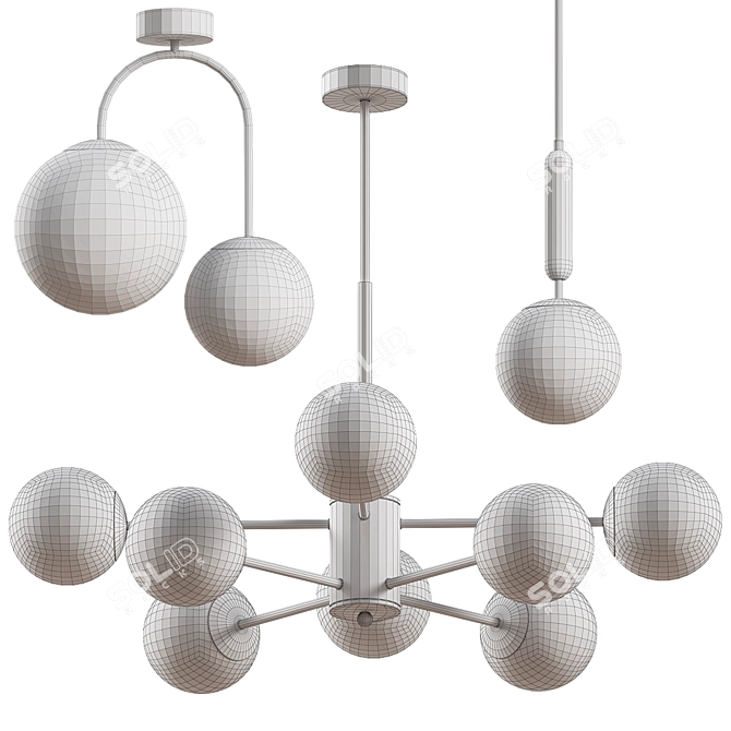 Anouk 3-in-1 Viokef Chandelier 3D model image 3