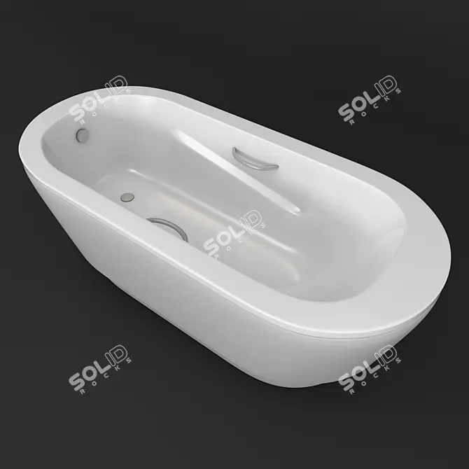 Anatomica Oval: Contemporary Single Seater 3D model image 3