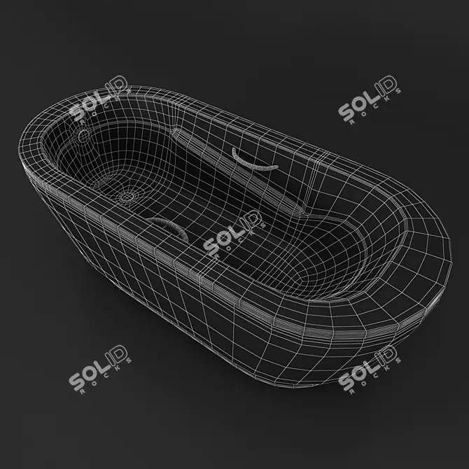 Anatomica Oval: Contemporary Single Seater 3D model image 4