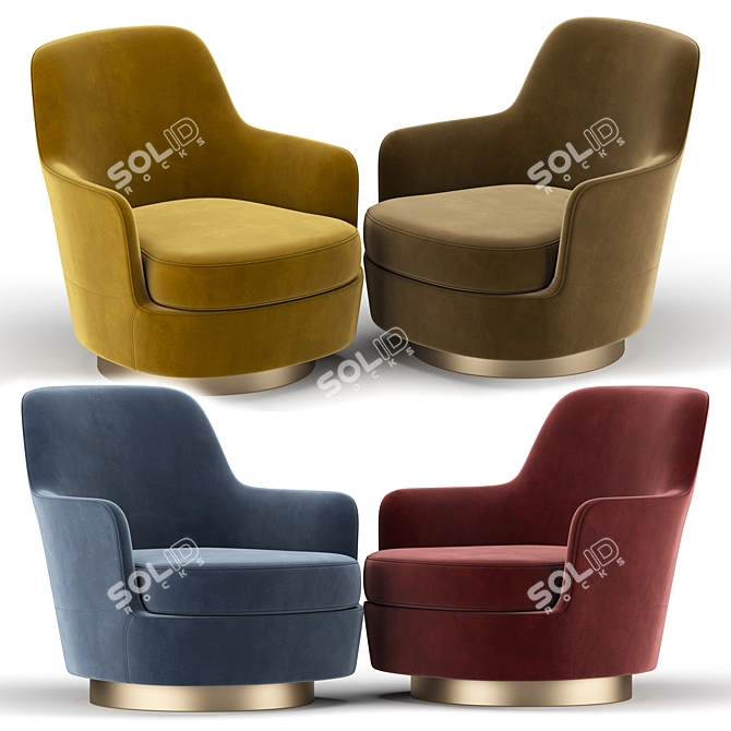 Elegant Jacques Armchair: Modern Design 3D model image 2