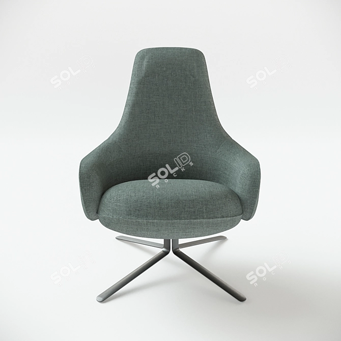 Ligne Roset Moa Armchair: Modern Comfort and Style 3D model image 3