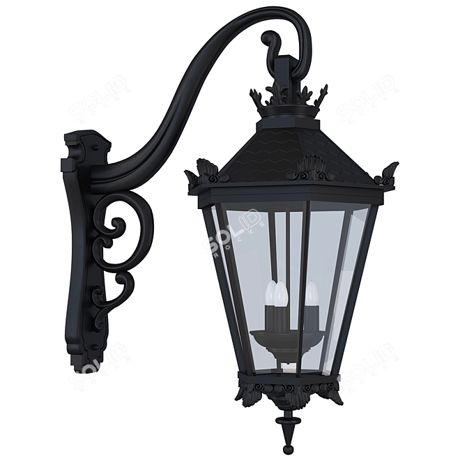 Elegant Manchester Street Sconce 3D model image 1