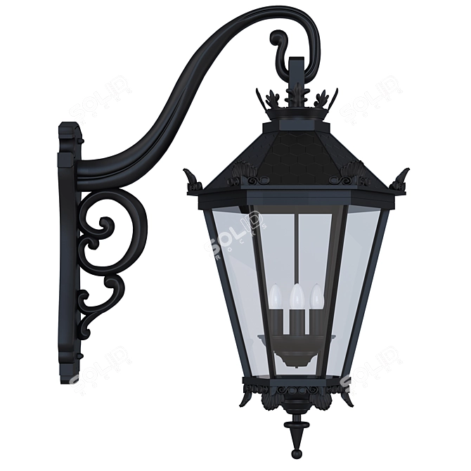 Elegant Manchester Street Sconce 3D model image 2