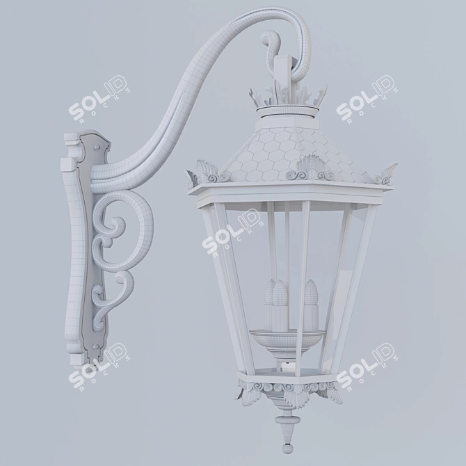 Elegant Manchester Street Sconce 3D model image 5