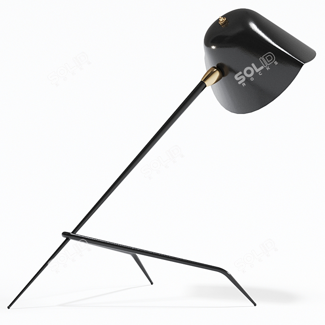 Serge Mouille Tripode Desk Lamp 3D model image 2