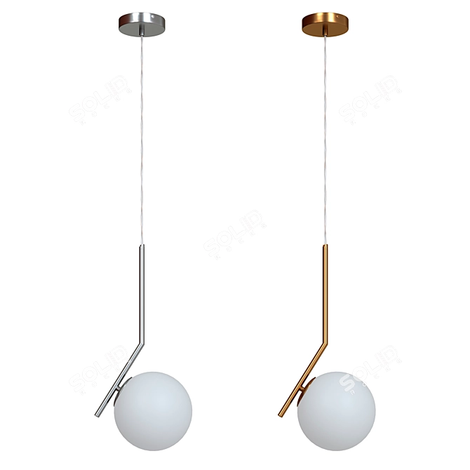 Bolla-unica Pendant Lamp: A1923SP-1CC & A1923SP-1AB 3D model image 1