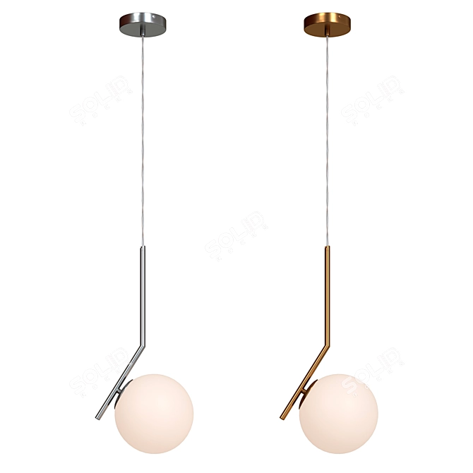 Bolla-unica Pendant Lamp: A1923SP-1CC & A1923SP-1AB 3D model image 2