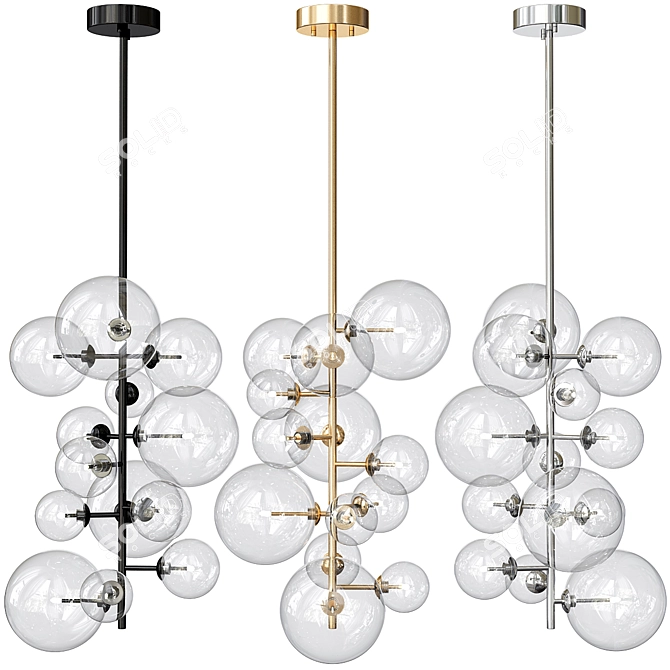 Elegant Eichholtz Ezra Chandelier 3D model image 1