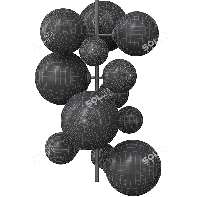 Elegant Eichholtz Ezra Chandelier 3D model image 3