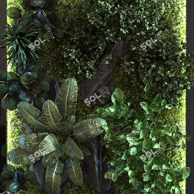 Green Oasis Wall Set 3D model image 5