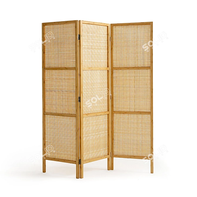 Title: Bamboo Masaya Weave Room Divider 3D model image 3