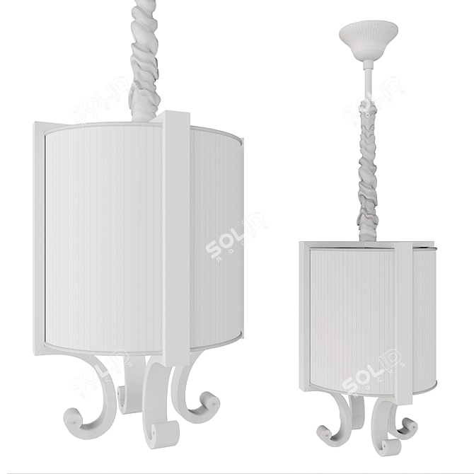 Philadelphia Nickel Pendant Light 3D model image 2