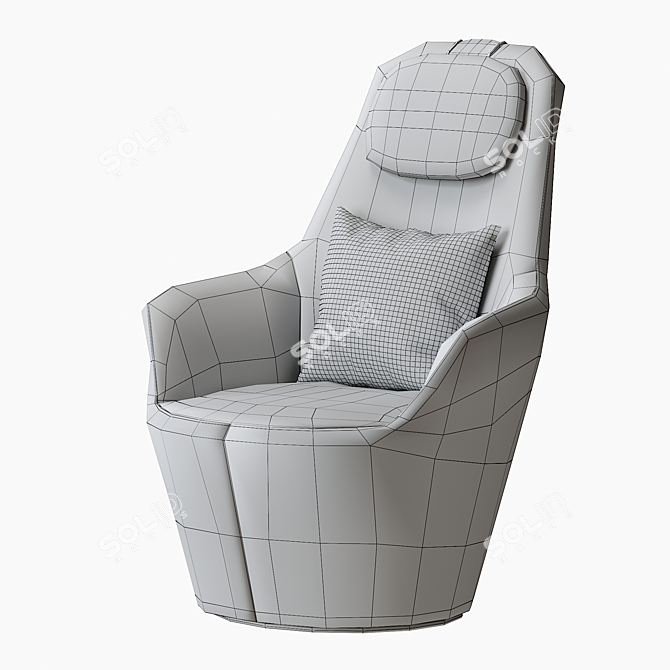 Harbor Armchair: Modern Elegance in Your Home 3D model image 4