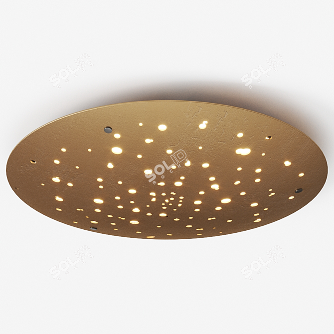 Fabbian Lens F46 LED Metal Ceiling Lamp 3D model image 2