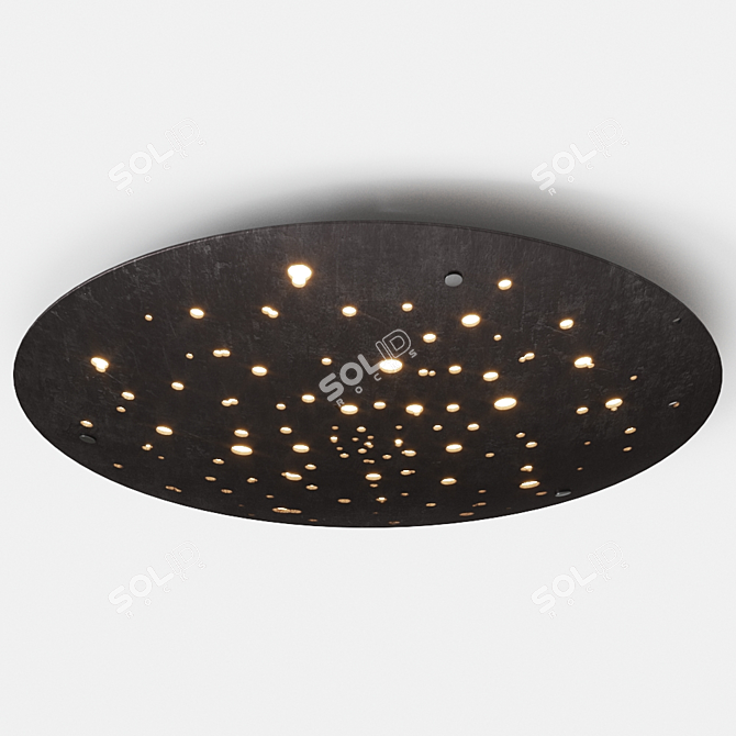 Fabbian Lens F46 LED Metal Ceiling Lamp 3D model image 3