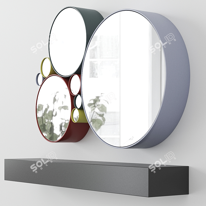 Epoca Mirror Set: Round Wall-Mounted Mirrors by Schonbuch 3D model image 1