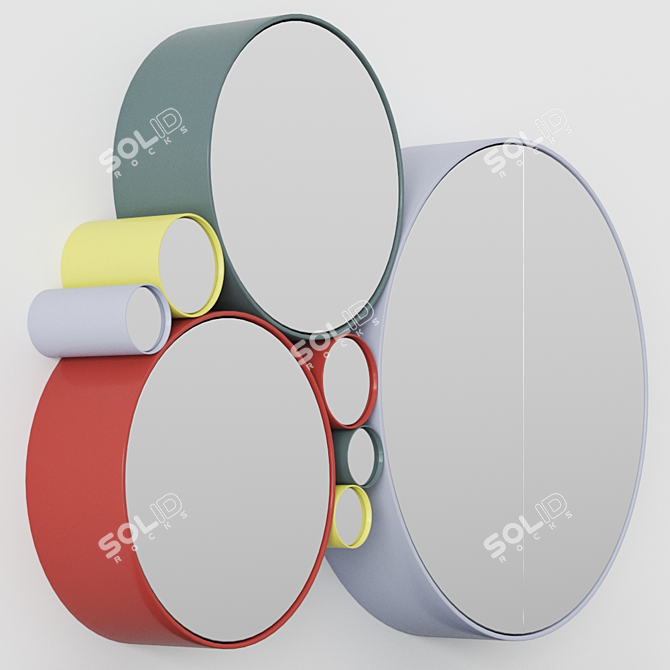 Epoca Mirror Set: Round Wall-Mounted Mirrors by Schonbuch 3D model image 2