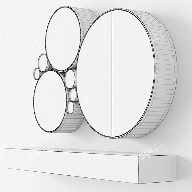 Epoca Mirror Set: Round Wall-Mounted Mirrors by Schonbuch 3D model image 3