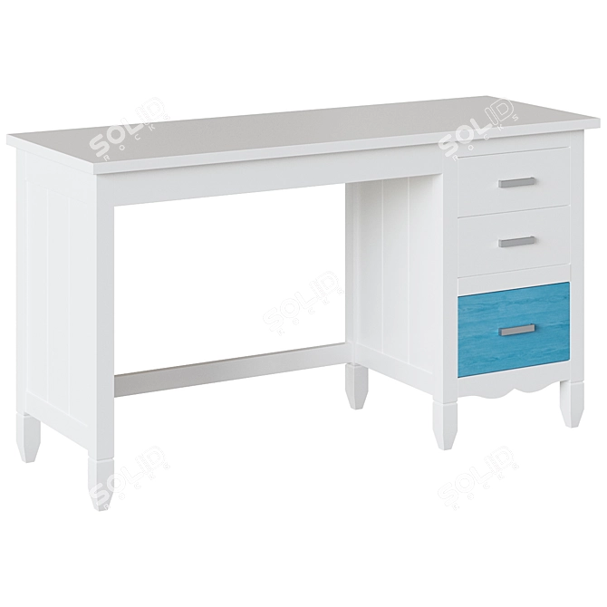 Amberes Colored Writing Desk: Elegant and Functional 3D model image 1