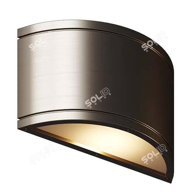 Title: Modern Tube LED Wall Sconce | Multiple Finishes 3D model image 1