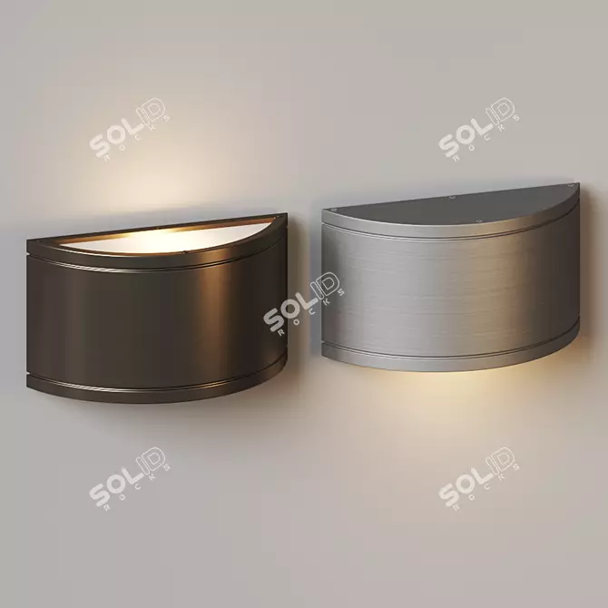 Title: Modern Tube LED Wall Sconce | Multiple Finishes 3D model image 4