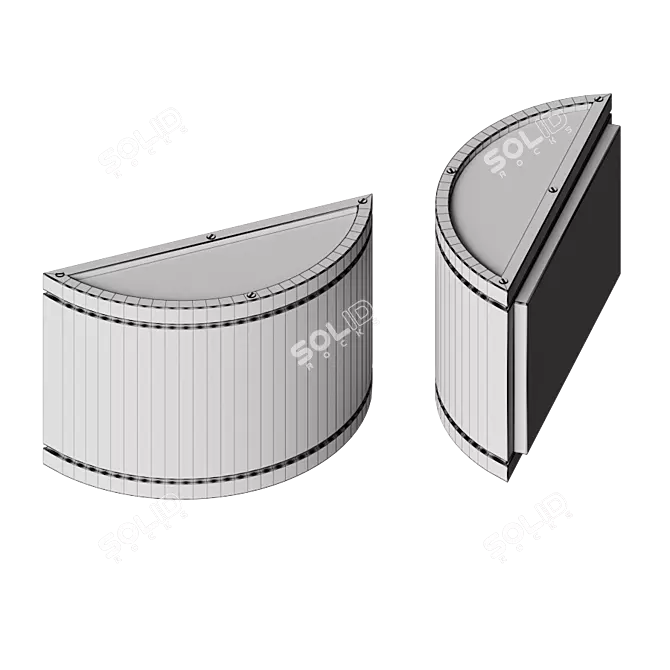 Title: Modern Tube LED Wall Sconce | Multiple Finishes 3D model image 5