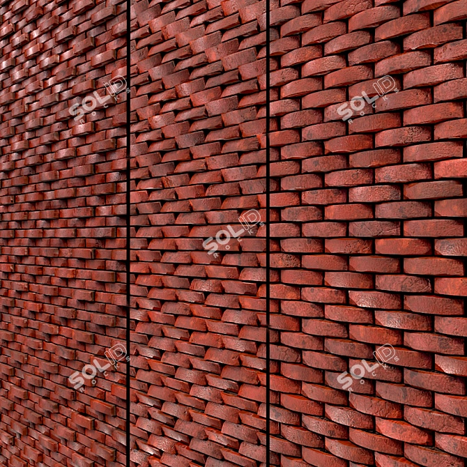 Seamless Brick Lattice Texture 3D model image 1