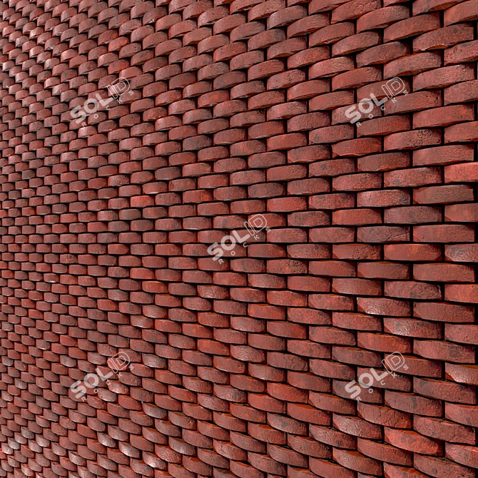 Seamless Brick Lattice Texture 3D model image 2