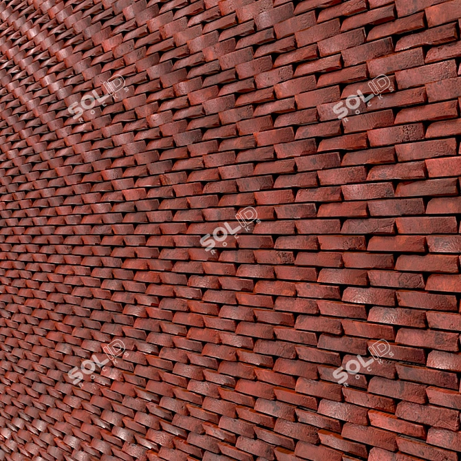 Seamless Brick Lattice Texture 3D model image 3