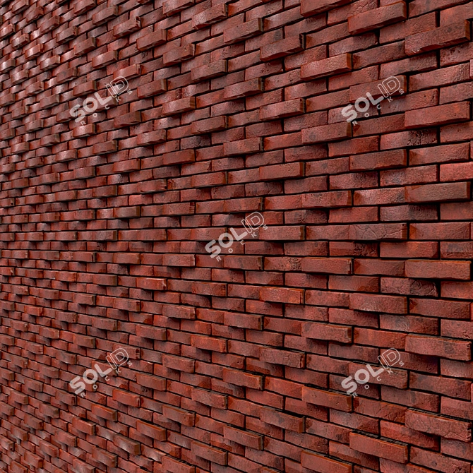 Seamless Brick Lattice Texture 3D model image 4