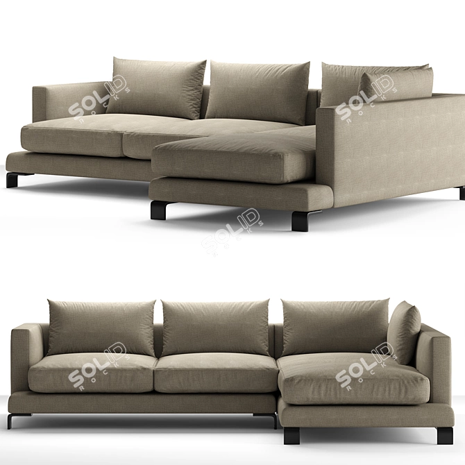 Luxury Sofa Long Island - Flexform 3D model image 1