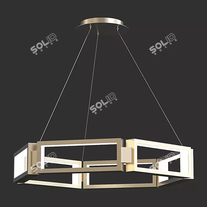 Modern Forms Mies LED Chandelier 3D model image 1