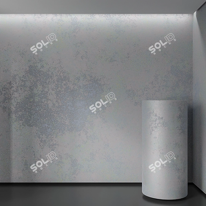 Seamless Plaster with PBR Effects 3D model image 1