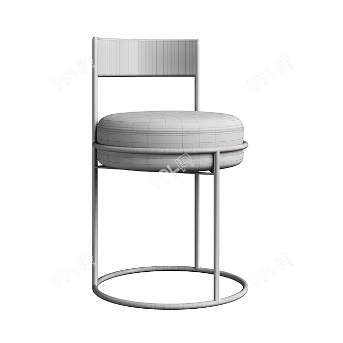 Sleek Metal Chair - Modern Design 3D model image 3