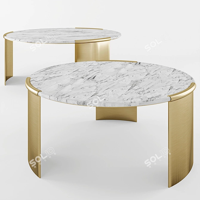 Ortega Coffee Tables: Stylish & Functional 3D model image 4