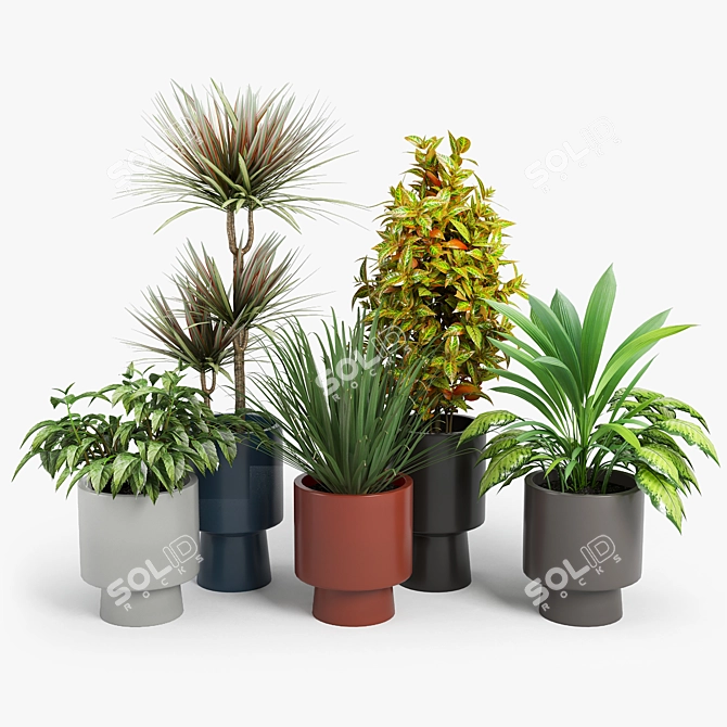 Bishop Outdoor Pedestal Planters - Versatile and Stylish 3D model image 1