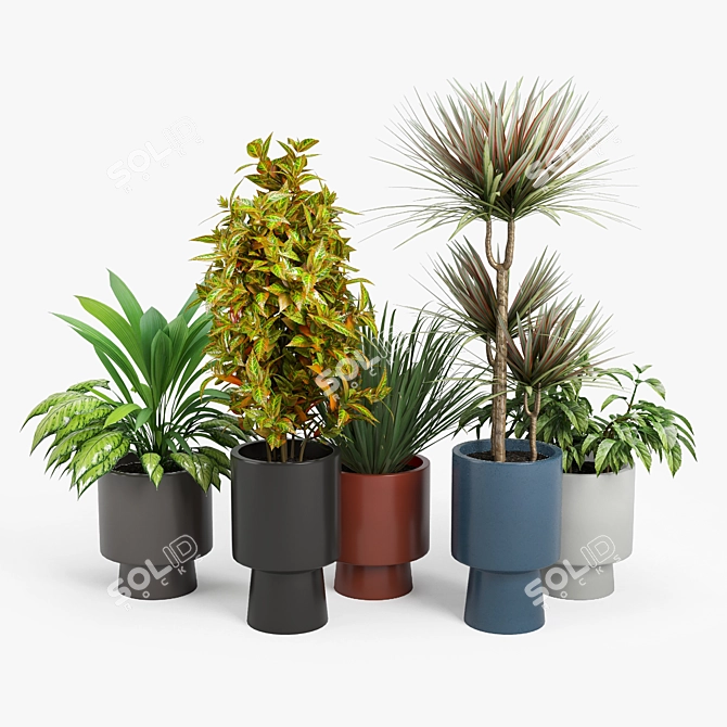 Bishop Outdoor Pedestal Planters - Versatile and Stylish 3D model image 2